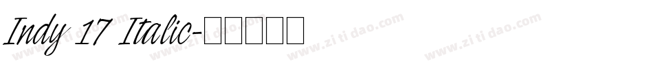 Indy 17 Italic字体转换
